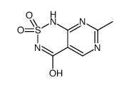 7-甲基-1H-嘧啶并[4,5-c][1,2,6]噻二嗪-4(3H)-酮 2,2-二氧化物 结构式