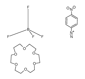 4-硝基苯重氮四氟硼酸盐与1,4,7,10,13,16-六氧杂环十八烷(1:1)复合物 结构式