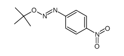 反式-1-叔丁氧基-2-(4-硝基苯基)二氮烯 结构式