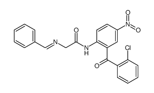 N-[2-(2-氯苯甲酰基)-4-硝基苯基]-2-[(苯亚甲基)氨基]乙酰胺 结构式