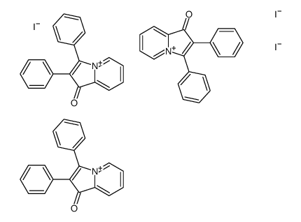 2,3-二苯基-1-氧代吲哚嗪鎓三碘化物 结构式