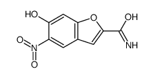6-羟基-5-硝基苯并呋喃-2-甲酰胺 结构式