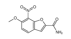 6-甲氧基-7-硝基苯并呋喃-2-甲酰胺 结构式