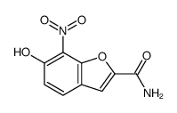 6-羟基-7-硝基苯并呋喃-2-甲酰胺 结构式
