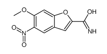 6-甲氧基-5-硝基苯并呋喃-2-甲酰胺 结构式