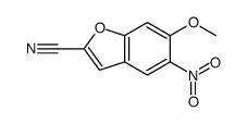 6-甲氧基-5-硝基苯并呋喃-2-甲腈 结构式