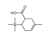 3-Cyclohexene-1-carboxylic acid, 3-methyl-6-(trimethylsilyl)- 结构式