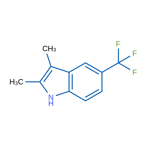 2,3-二甲基-5-(三氟甲基)-1H-吲哚 结构式