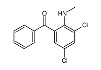 3,5-二氯-2-(甲氨基)苯基苯基甲酮 结构式