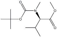 (2R)-2-{[(叔丁氧基)羰基](甲基)氨基}-3-甲基丁酸甲酯 结构式