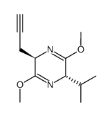 Pyrazine, 2,5-dihydro-3,6-dimethoxy-2-(1-methylethyl)-5-(2-propyn-1-yl)-, (2S,5R)- 结构式