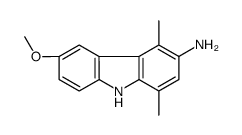 6-甲氧基-1,4-二甲基-9H-咔唑-3-胺 结构式