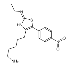 4-Thiazolepentanamine, 2-(ethylamino)-5-(4-nitrophenyl)- 结构式