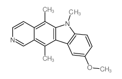 6H-Pyrido[4,3-b]carbazole,9-Methoxy-5,6,11-triMethyl- 结构式