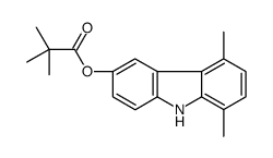 5,8-dimethyl-9H-carbazol-3-yl pivalate 结构式
