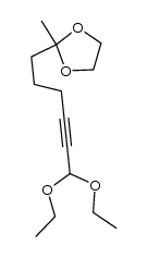 2-(6,6-二乙氧基-4-己炔-1-基)-2-甲基-1,3-二氧戊环 结构式