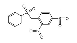 4-(甲磺酰基)-2-硝基-1-[(苯磺酰基)甲基]苯 结构式