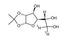 α-D-Glucofuranose-6,6-C-d2, 1,2-O-(1-methylethylidene)- (9CI) 结构式