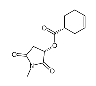(1R)-3-环己烯-1-羧酸 (3S)-1-甲基-2,5-二氧代-3-吡咯烷基酯 结构式
