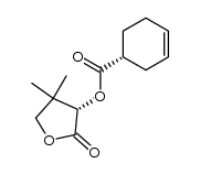 3-Cyclohexene-1-carboxylic acid, (3S)-tetrahydro-4,4-dimethyl-2-oxo-3-furanyl ester, (1R)- 结构式