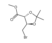 1,3-Dioxolane-4-carboxylic acid, 5-(bromomethyl)-2,2-dimethyl-, methyl ester, (4R,5R)- 结构式