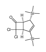 Bicyclo[3.2.0]hept-2-en-6-one, 7,7-dichloro-2,4-bis(trimethylsilyl)-, (1R,4R,5R)-rel- 结构式