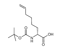 (R)-2-((叔丁氧基羰基)氨基)辛-7-烯酸 结构式