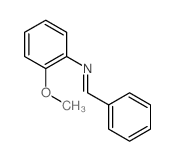 N-(2-甲氧基苯基)-1-苯基甲亚胺 结构式