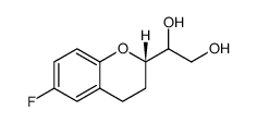 1-[(2S)-6-fluoro-3,4-dihydro-2H-chromen-2-yl]ethane-1,2-diol 结构式