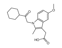 1-(2-Cyclohexyl-2-oxoethyl)-5-methoxy-2-methyl-1H-indole-3-acetic acid 结构式