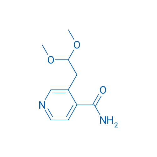 3-(2,2-二甲氧基乙基)异烟酰胺 结构式