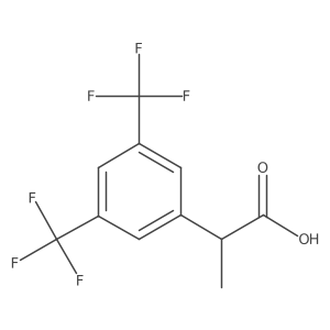 2-[3,5-Bis(trifluoromethyl)phenyl]propanoic Acid 结构式