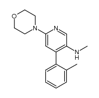 N-甲基-6-吗啉代-4-(O-甲苯基)吡啶-3-胺 结构式