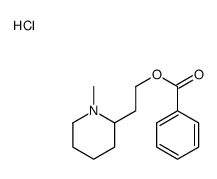 2-(1-甲基-2-哌啶基)乙基苯甲酸酯盐酸盐 结构式
