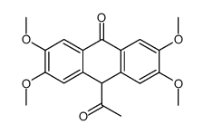 10-乙酰基-2,3,6,7-四甲氧基-9(10H)-蒽酮 结构式