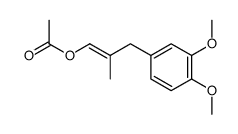 1-Propen-1-ol, 3-(3,4-dimethoxyphenyl)-2-methyl-, 1-acetate 结构式