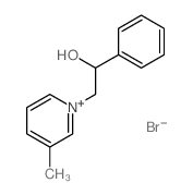 1-(2-羟基-2-苯乙基)-3-甲基吡啶溴化物 结构式