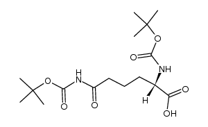N2,N6-双(叔丁氧羰基)-6-氧代-L-赖氨酸 结构式
