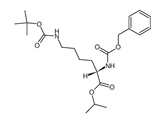 NΑ-BENZYLOXYCARBONYL-NΕ-TERT-BUTYLOXYCARBONYL-L-LYSINE ISOPROPYL ESTER 结构式