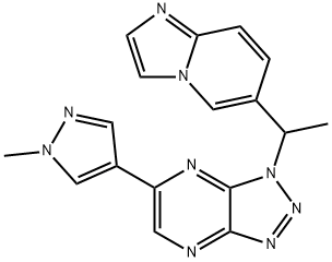 1-(1-(H-咪唑并[1,2-A]吡啶-6-基)乙基)-6-(1-甲基-1H-吡唑-4-基)-1H-[1,2,3]三氮唑[4,5-B]吡嗪 结构式