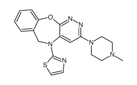 10,11-二氢-2-(4-甲基-1-哌嗪基)-11-(2-噻唑基)-哒嗪并(3,4-b)(1,4)苯并氧氮杂卓 结构式