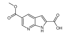 1H-吡咯并[2,3-B]吡啶-2,5-二羧酸-5-甲酯 结构式