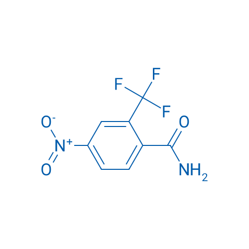 4-硝基-2-(三氟甲基)苯甲酰胺 结构式