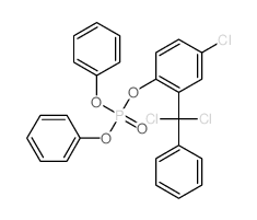 4-氯-2-(二氯苯基甲基)-1-二苯氧基磷酰氧基苯 结构式