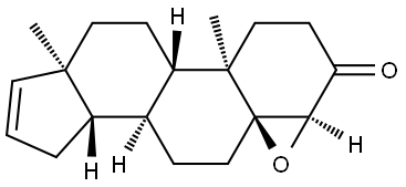 Androst-16-en-3-one, 4,5-epoxy-, (4α,5α)- 结构式