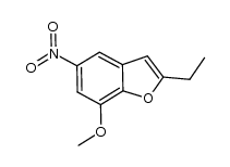 2-乙基-7-甲氧基-5-硝基苯并呋喃 结构式