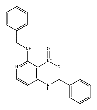3-硝基-N2,N4-二(苯甲基)-2,4-吡啶二胺 结构式