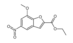 7-甲氧基-5-硝基苯并呋喃-2-羧酸乙酯 结构式