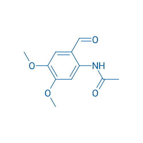 N-(2-甲酰基-4,5-二甲氧基苯基)乙酰胺 结构式