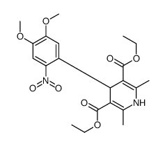 diethyl 4-(4,5-dimethoxy-2-nitrophenyl)-1,4-dihydro-2,6-dimethylpyridine-3,5-dicarboxylate 结构式